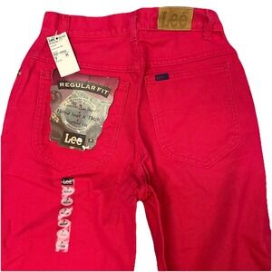 Vintage Lee‎ Jeans Women's Size 7 Tapered Mom High Rise Levi Hot Pink Deadstock